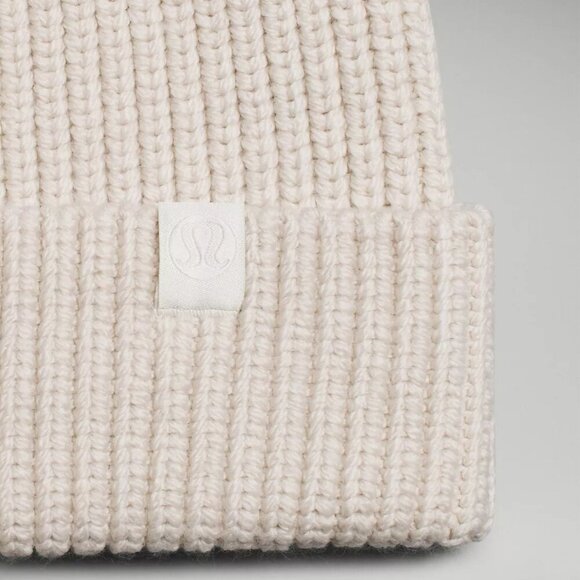 Unisex Close-Fit Wool-Blend Ribbed Knit Beanie - White - Picture 2 of 6